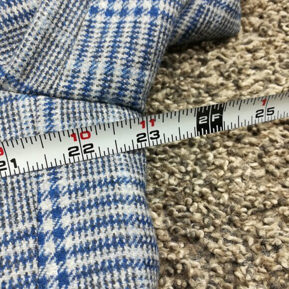 Sartoria Partenopea Sport Coat Wool Prince of Wales Check Blue Gray 44R - Picture 8 of 11